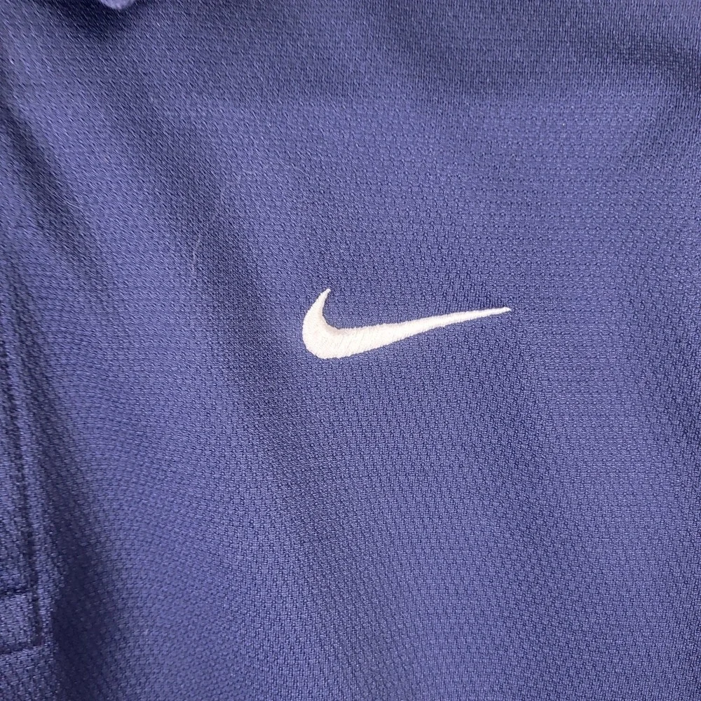 Nike‎ DRI-FIT Activewear Polo Shirt Mens Large Blue Short Sleeve